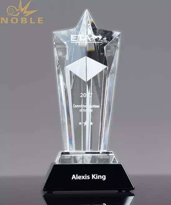 Custom Design High Quality Free Engraving Custom Crystal Star Award