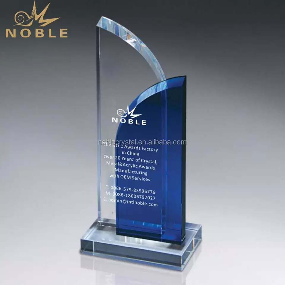 High Quality Custom Souvenir Optic Crystal Corporate Award Plaque